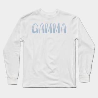 Light Blue Gamma Letter Long Sleeve T-Shirt